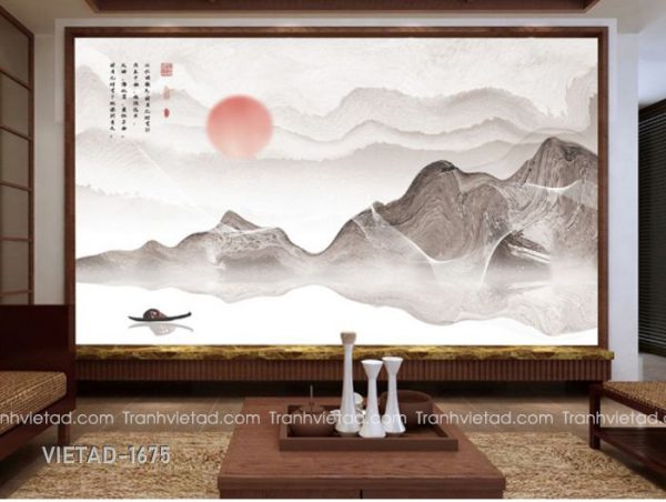 Tranh Dán Tường 3D Sơn Thủy VIETAD-1675