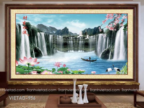 Tranh Dán Tường 3D Sơn Thủy VIETAD-956